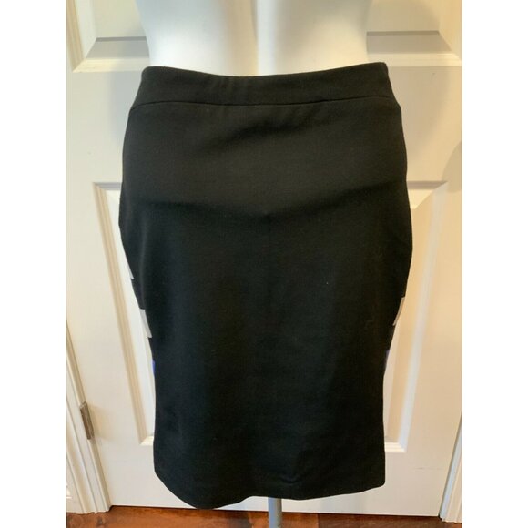 Diane Von Furstenberg Black W/ Tan, Blue & Green Striped Skirt, Size 0 (US) - Picture 5 of 8